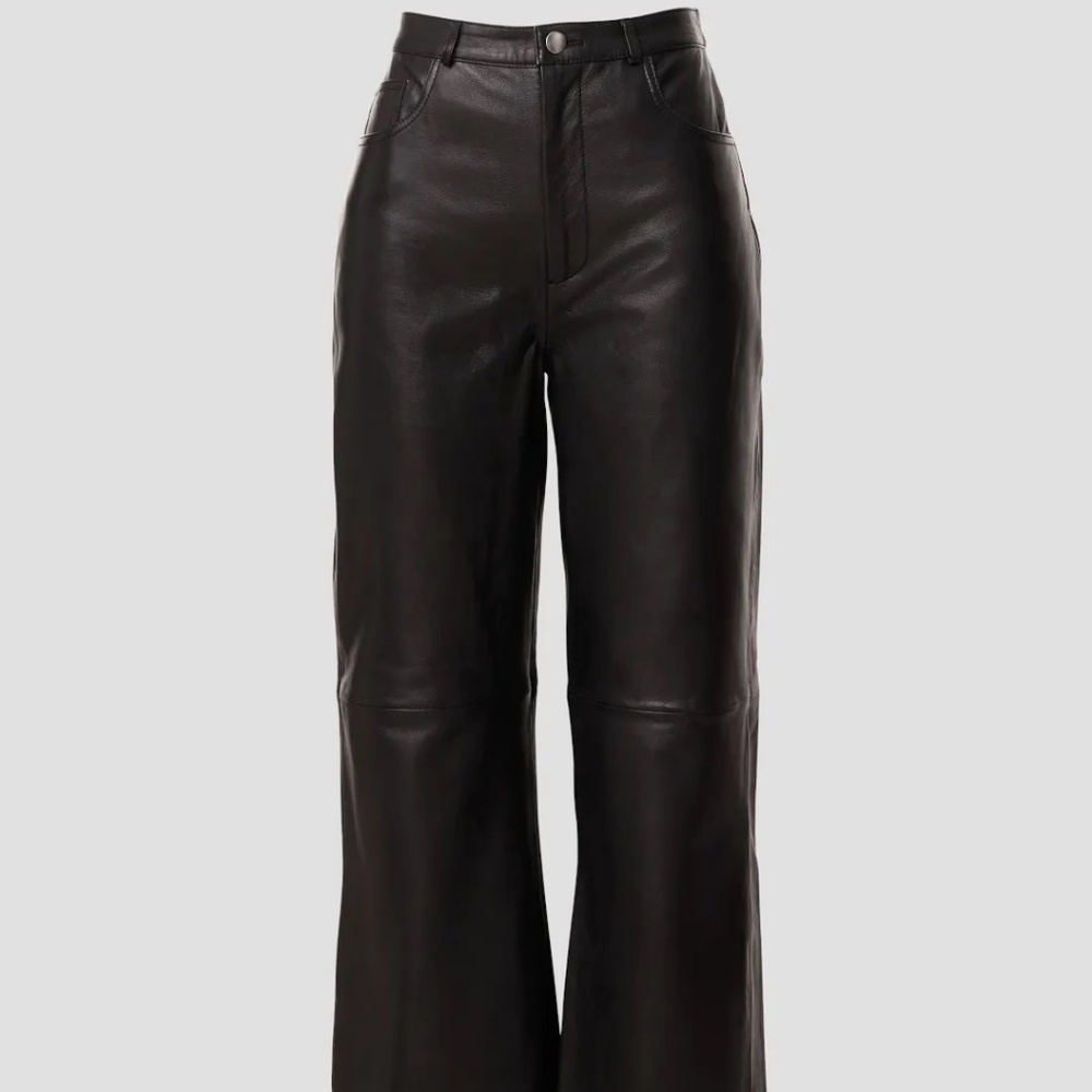 VEDA, Black Leather Pants Size 12